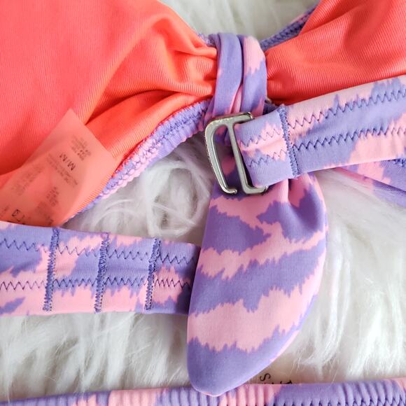 Victoria's Secret Bandeau Bikini Tiger Print Pink Purple Mixed Size - Picture 4 of 8